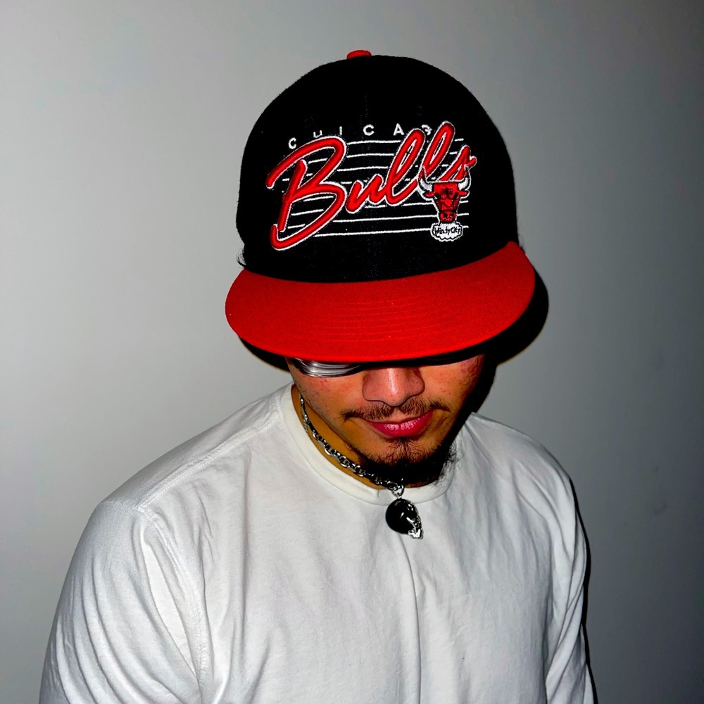 Chicago Bulls Hardwood Classic 47 Brand Adjustable Snapback red black and white